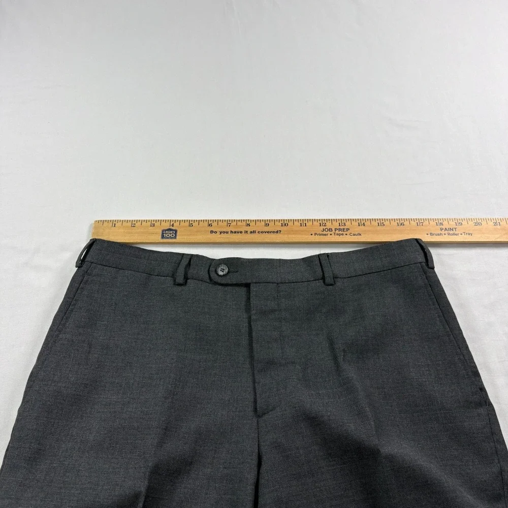 Suitsupply Wool Pants Mens 34x30 Gray Vitale Barberis Canonico Dress Slacks